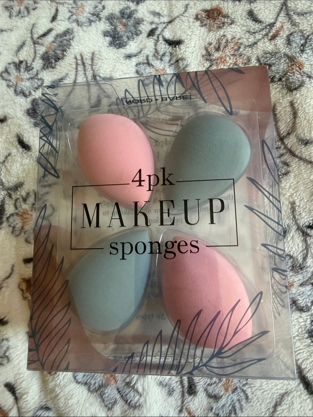 4-Pack Pink & Mint Makeup Sponge Set - Blend & Contour